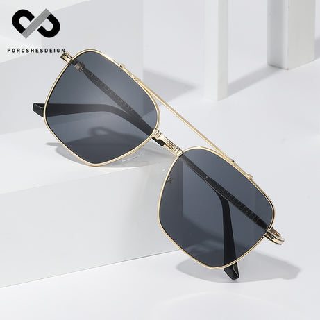 Women's  Metal Square  Large-frame UV-proof Sunglasses