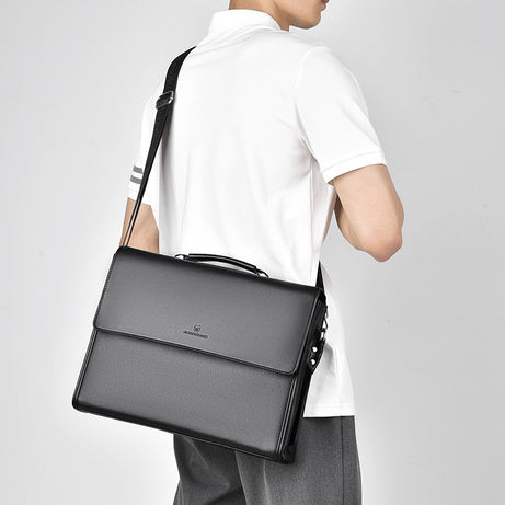 Men's Briefcase Style Business Leather Bag
