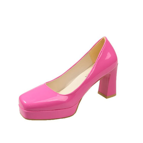 Women's Square Head High Heels Work Shoes