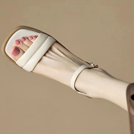 Women's Chunky Mid Heels Open Toe shoes