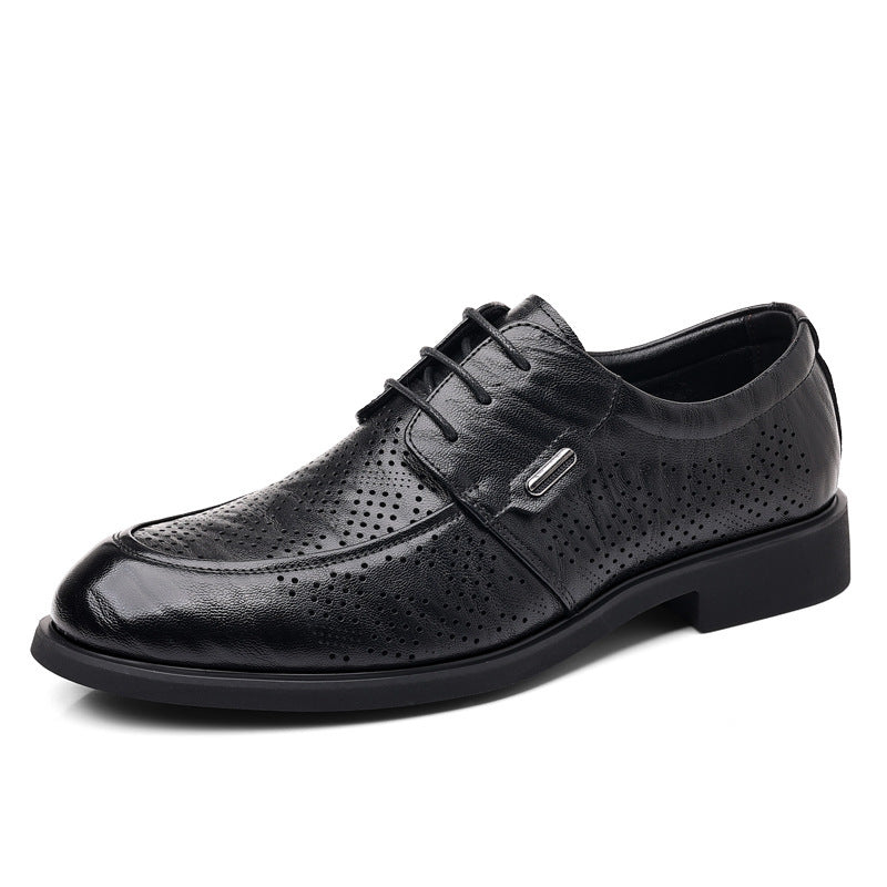 Men's Leather Derby British Style Casual Shoes