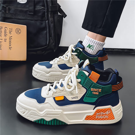 Men's Leather Thick-Soled Casual Shoes