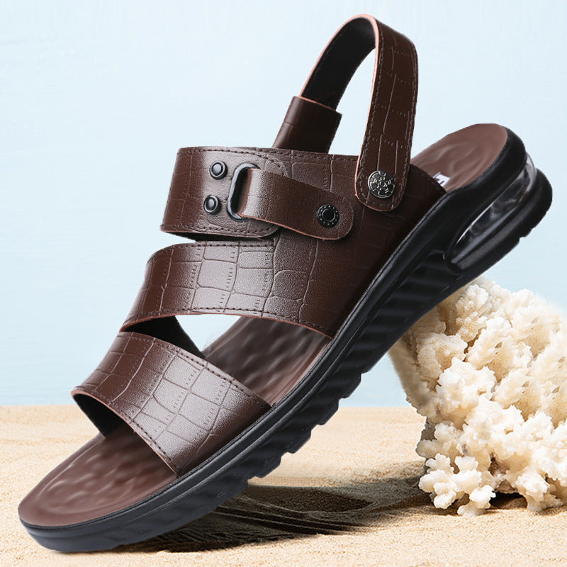 Men's Leather Air Cushion Comfortable Sandals