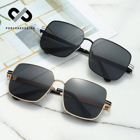 Men's Tide Retro Metal Large Frame  Sunglasses