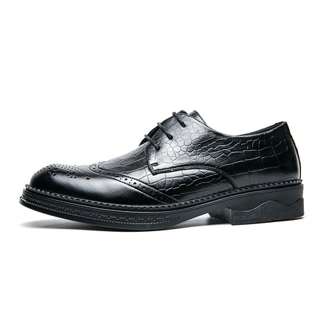 Men's Brock Engraved Leather British Style Shoes