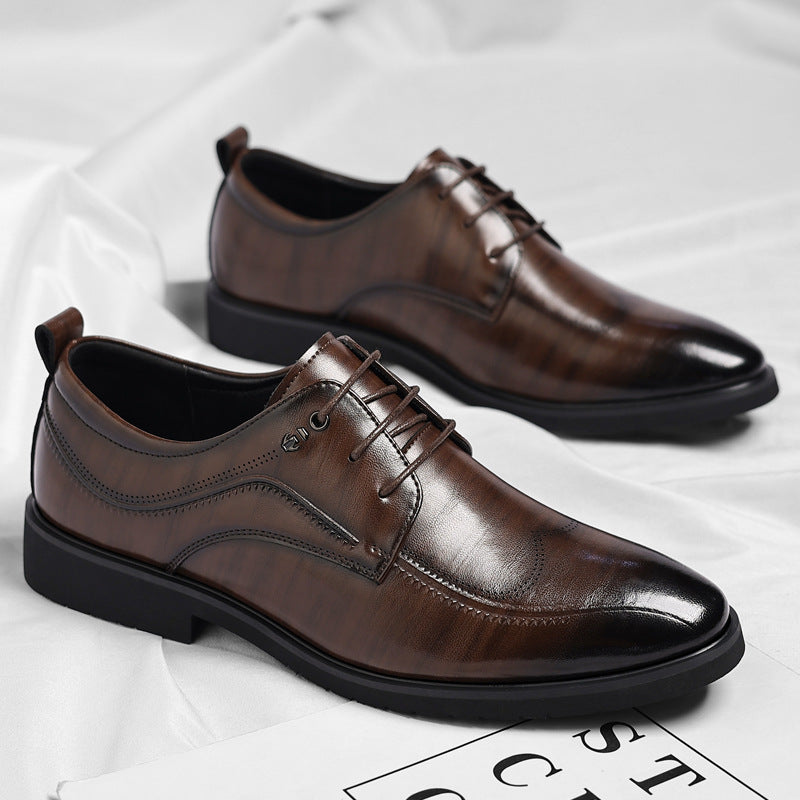 Men's Leather Fashion Trend British Style Casual Shoes