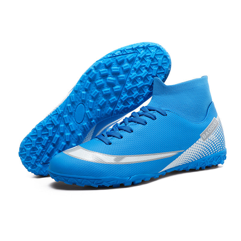Men's Football High-Top Training Broken Nails Shoes