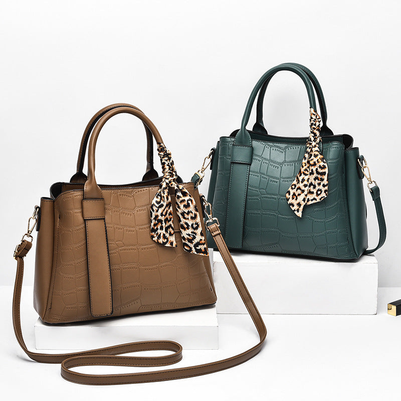 Women's Silk Scarf Stone Pattern Bag