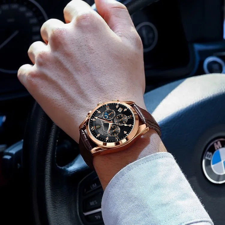 Men's Waterproof Luminous Calendar Watch