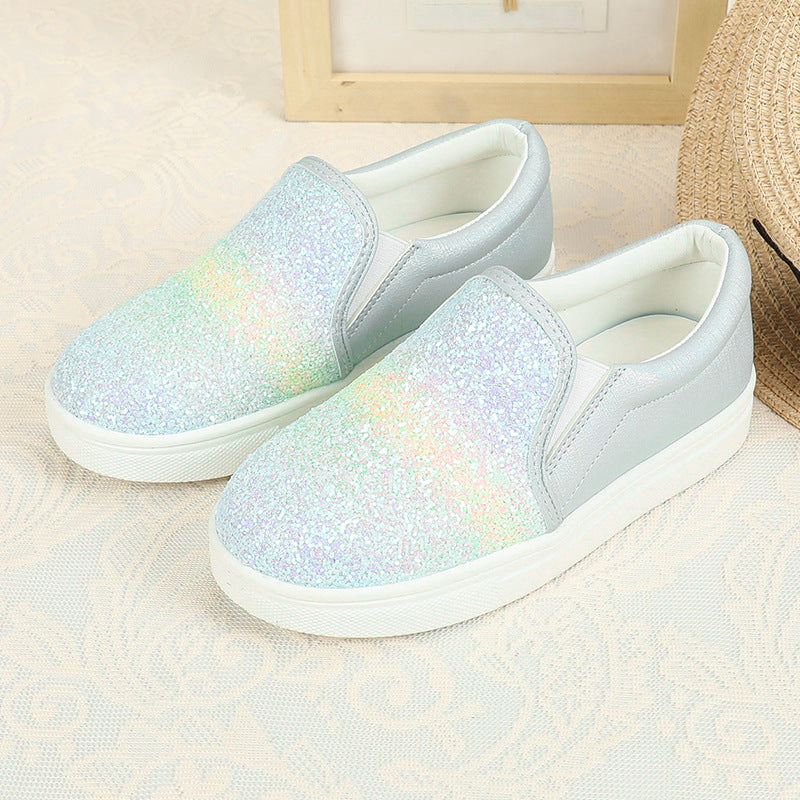 Women's Rainbow Glitter Casual Shoes