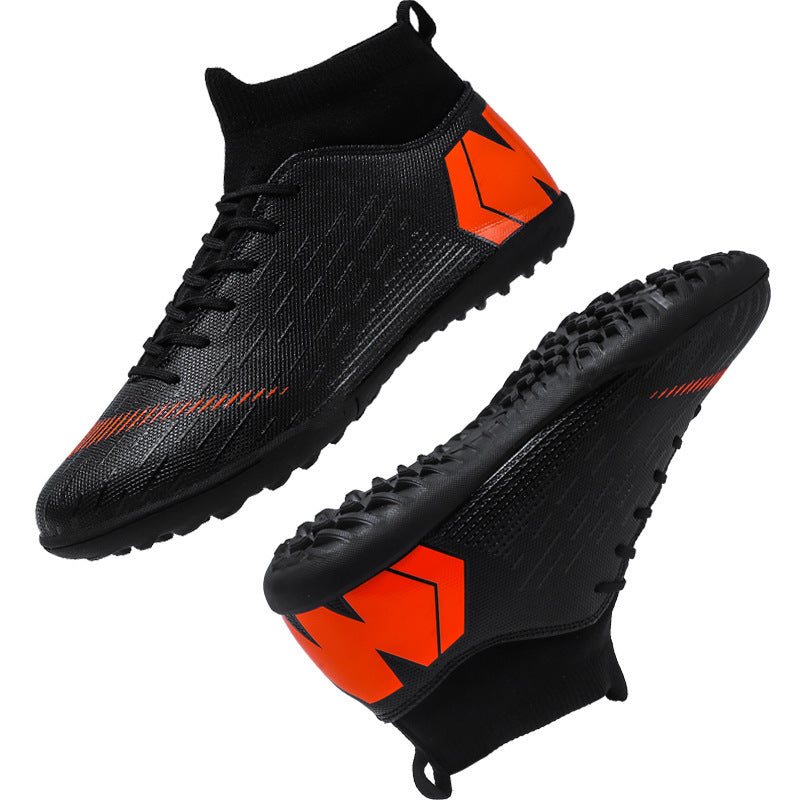 Men's Football High Top Training Broken Nails Shoes
