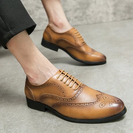 Men's Leather Pointed High-End Formal Shoes