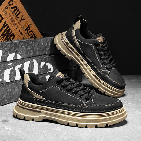 Men's Leather British Style Retro Casual Shoes