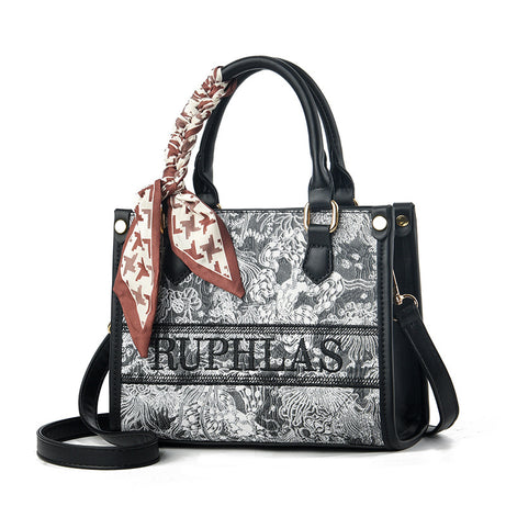 Women's Fashion Embroidery Handbag Large-Capacity Bag