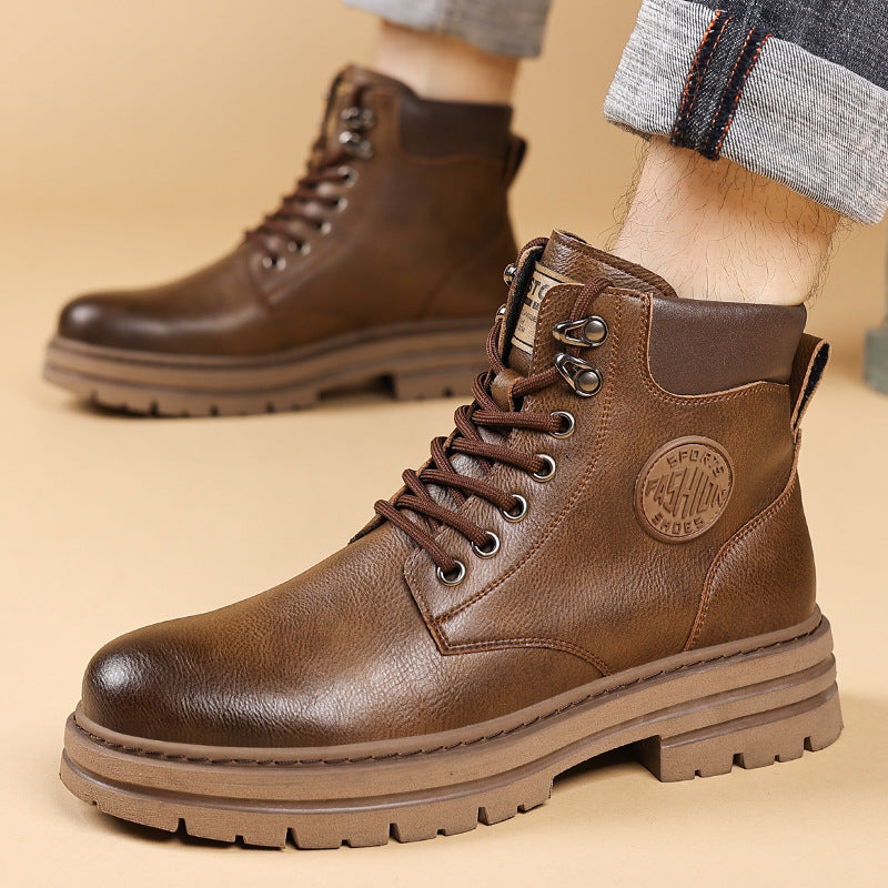 Men's Leather Martin Boots Casual Shoes