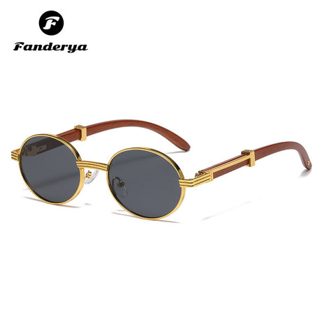 Women's Retro Small Round  Personalized Punk Style Sunglasses