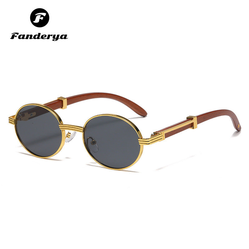 Women's Retro Small Round  Personalized Punk Style Sunglasses