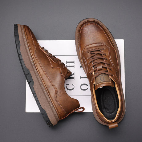 Men's Leather Versatile Trendy Casual Shoes