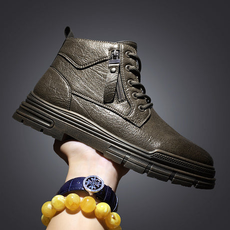 Men's High-Top Leather Martin Boots