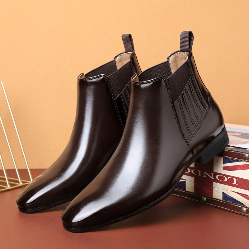 Men's Pointed British Chelsea Boots High-End Shoes