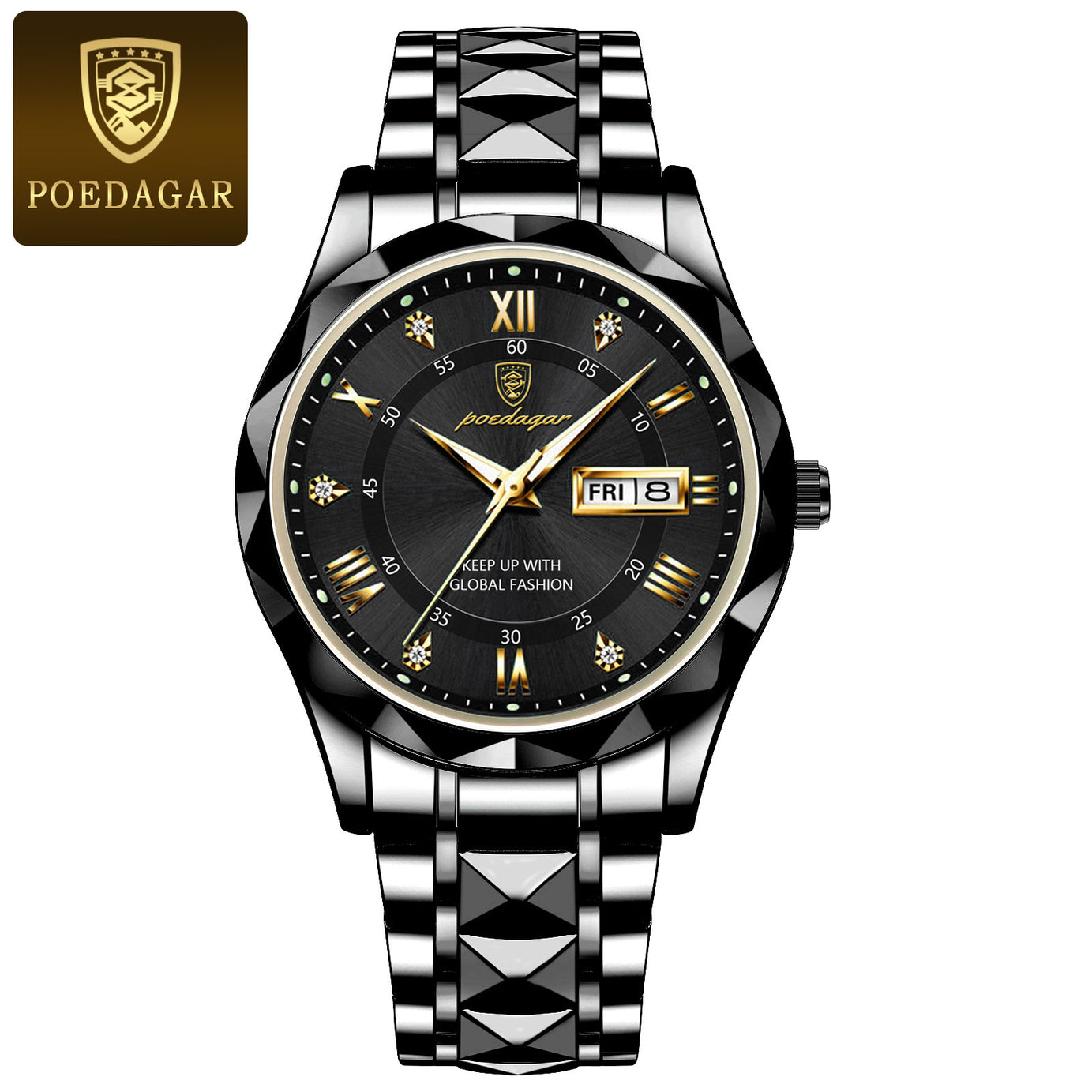 Men's Double Calendar Luminous Quartz Watch