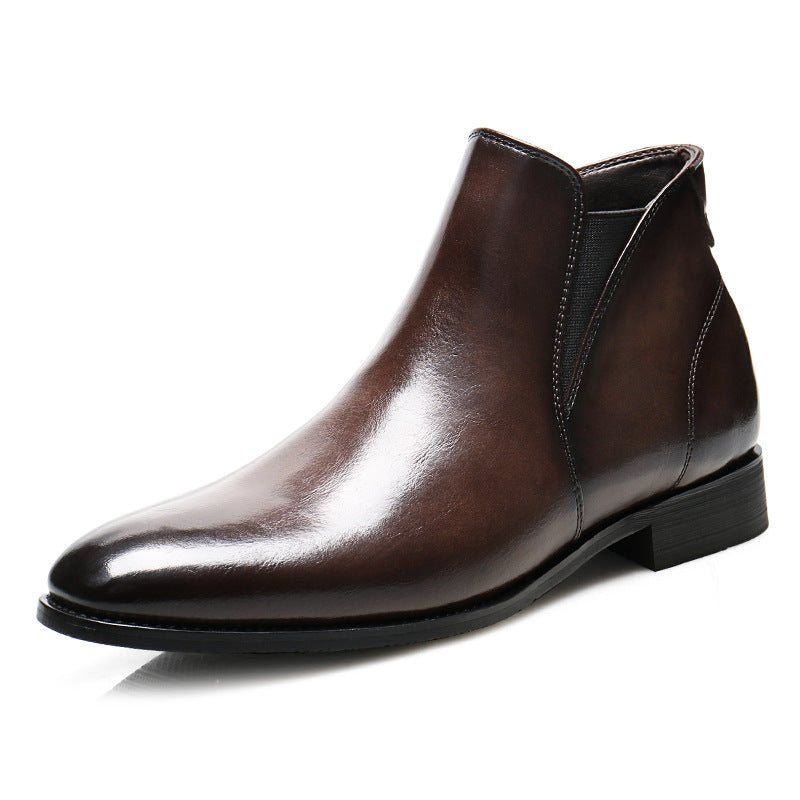 Men's Leather First Layer Cowhide Chelsea Boots