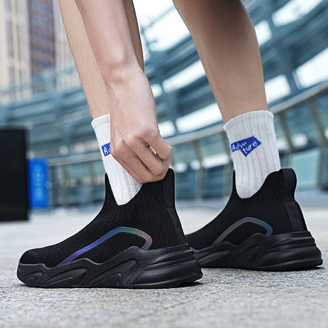 Men's Flying Woven Elastic Casual Shoes