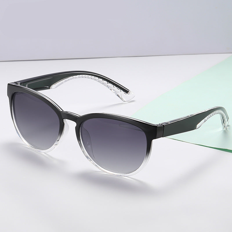 Men's Round Polarized Colorful Film Sunglasses