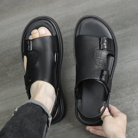 Men's Leather Fashionable Casual Sandals