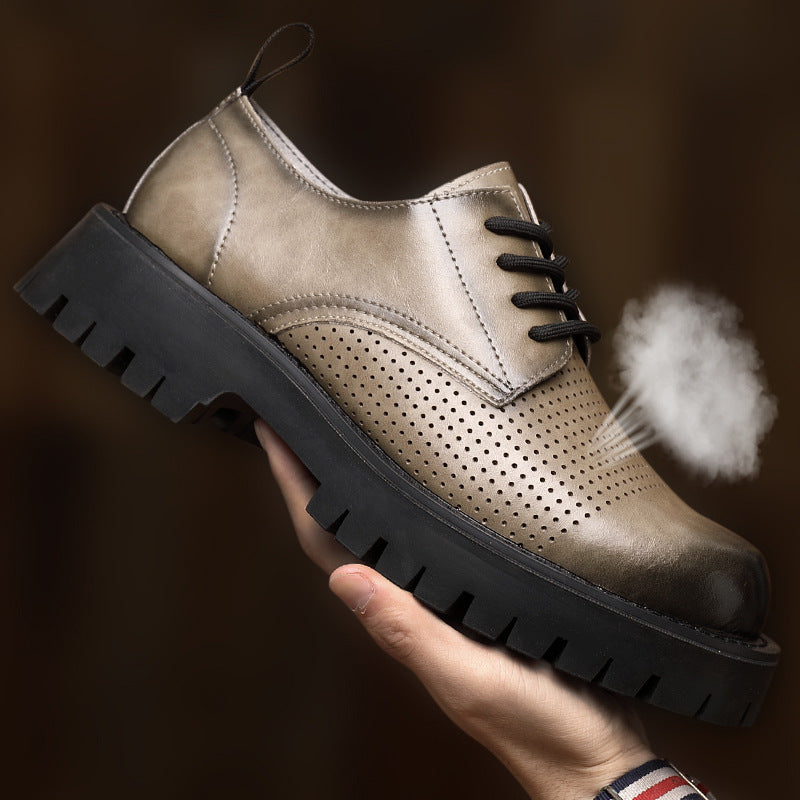 Men's Leather Fashion Trendy Martin Boots