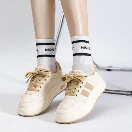 Women's Beige Casual Canvas Sneakers (In Stock)