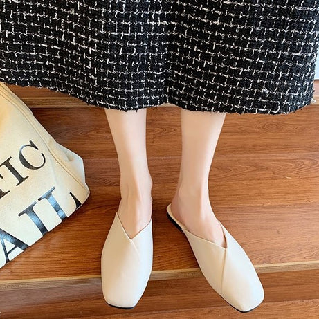 Women's Shoes Summer Korean Square Cool Slippers