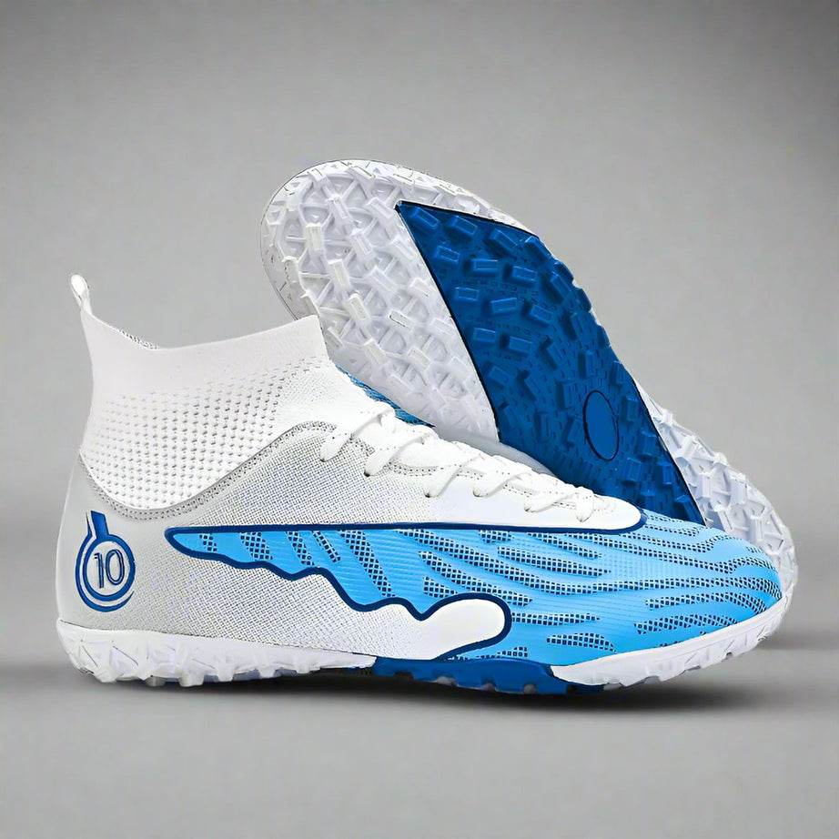 Men's Fly Knitting High-Top Fooball Turf Sports Shoes