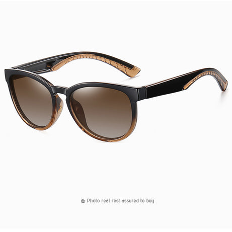 Men's Round Polarized Colorful Film Sunglasses