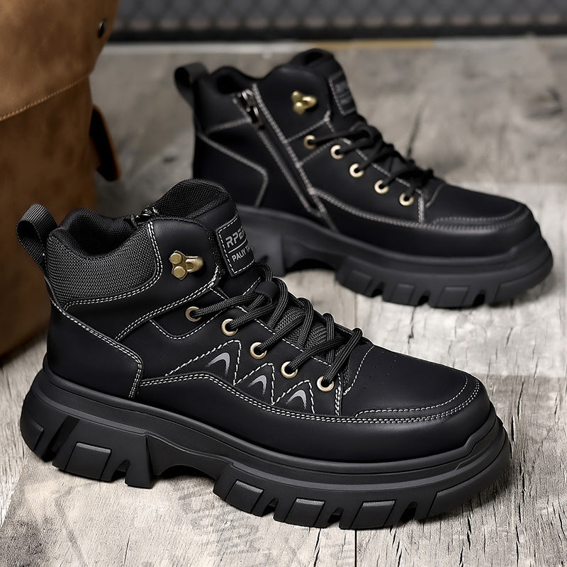 Men's Leather Martin Boots Trend Casual Shoes