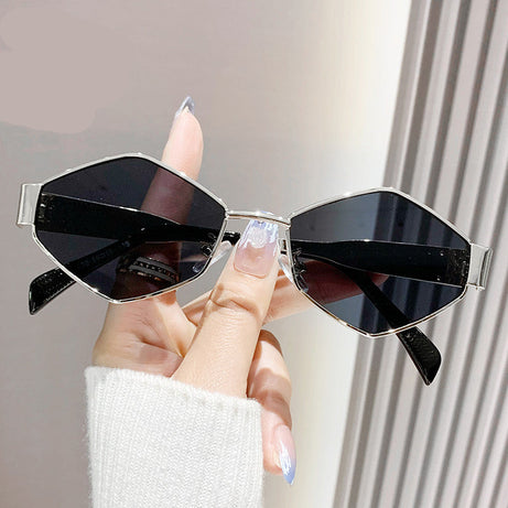 Men's Personalized Polygonal Hip Hop Retro Small Sunglasses