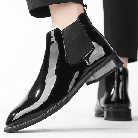 Men's British Style Leather Chelsea Boots Casual Shoes