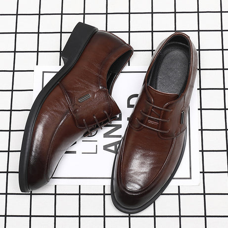 Men's Leather Derby British Style Casual Shoes
