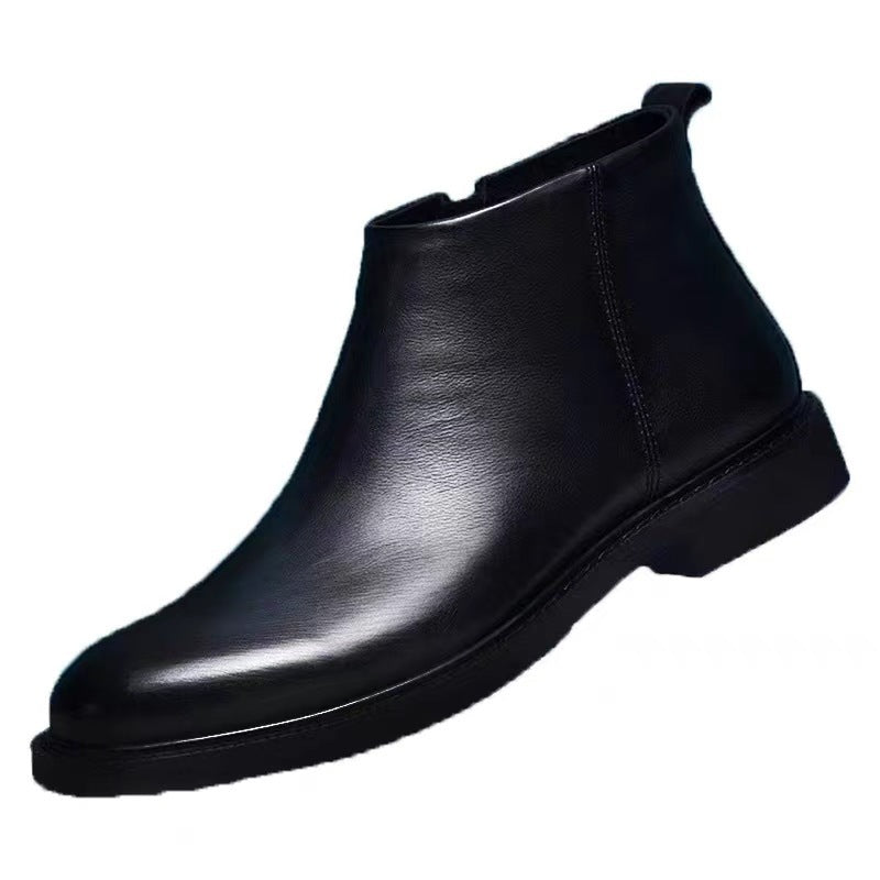 Men's Leather Chelsea Boots Versatile Casual Shoes