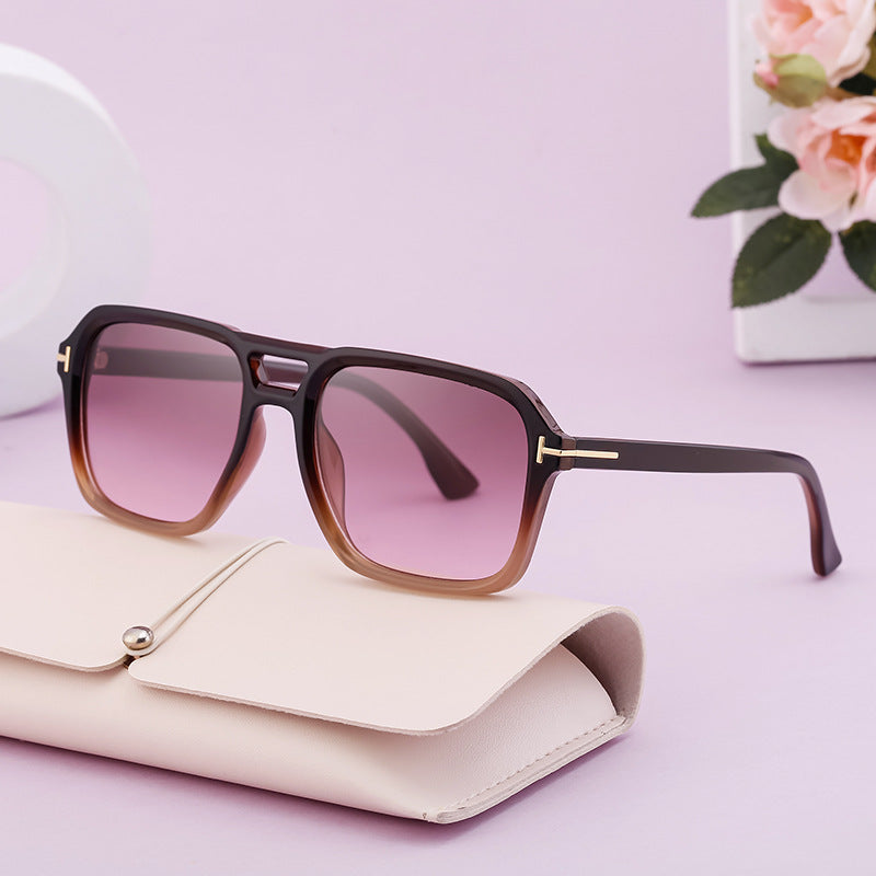 Women's Large Frame Fashion Trendy Sunglasses