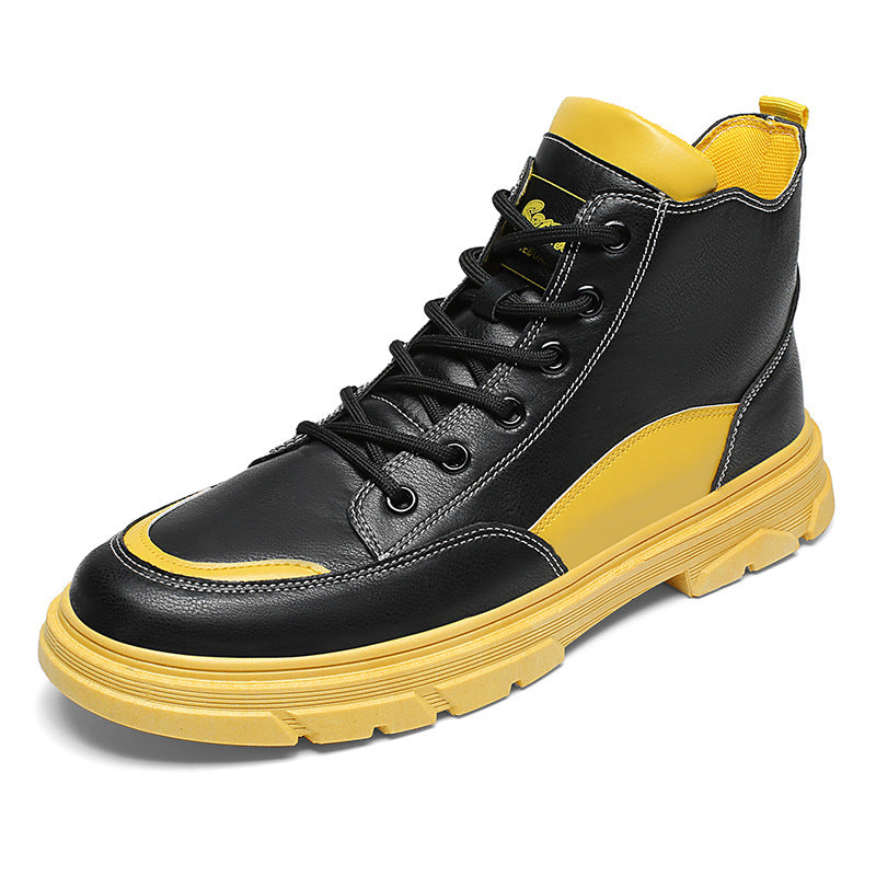 Men's Leather High-top Martin Boots Shoes