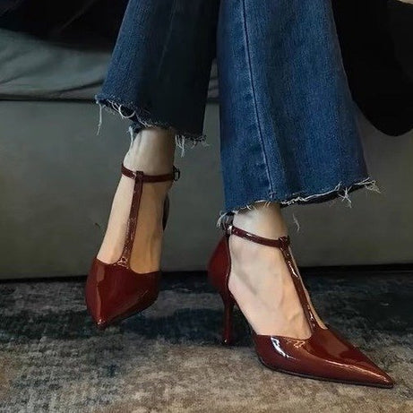 Women's Buckle Strap Elegant Pointed Toe Shoes