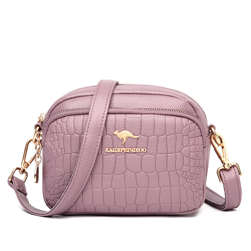 Women's Leather Crocodile Pattern Shoulder Bag