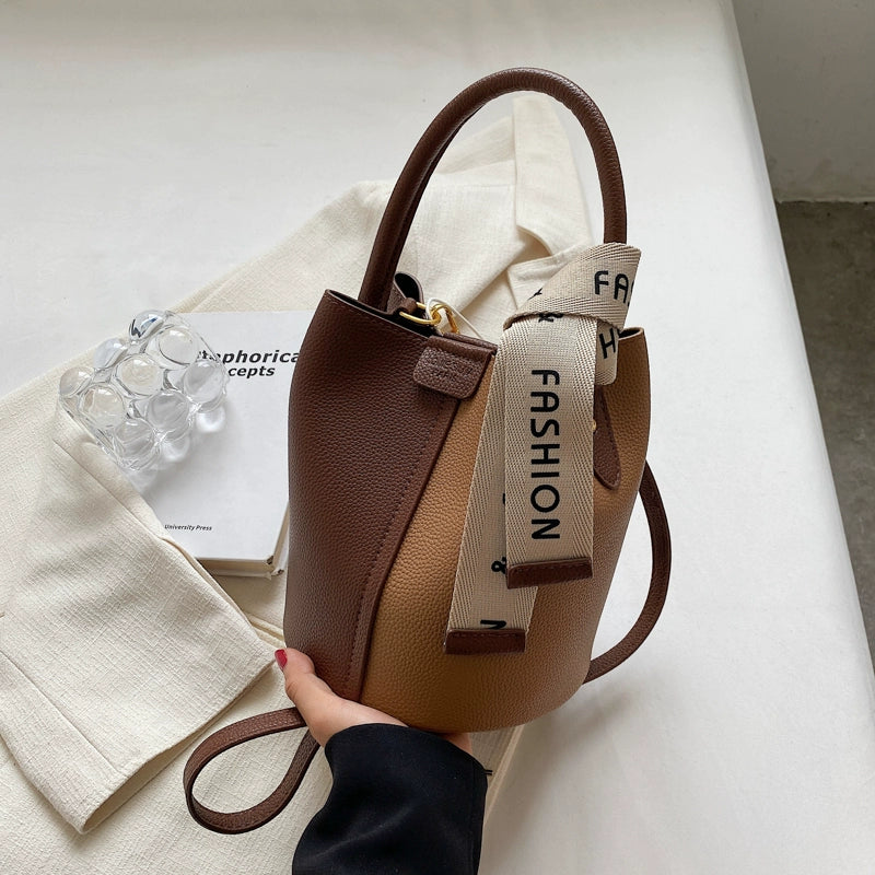 Women's Luxury Texture Portable Bucket Bag
