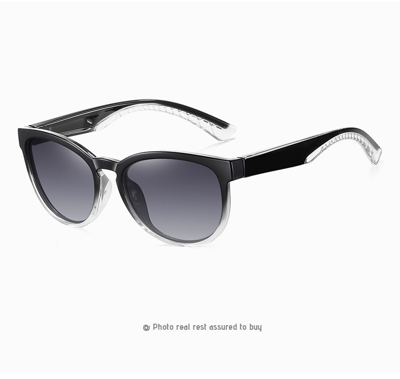 Men's Round Polarized Colorful Film Sunglasses