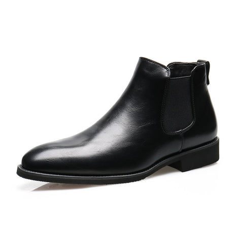 Men's Leather Pointed Chelsea Boots
