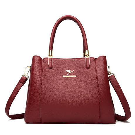 Women's Leather Trendy Shoulder Handbag