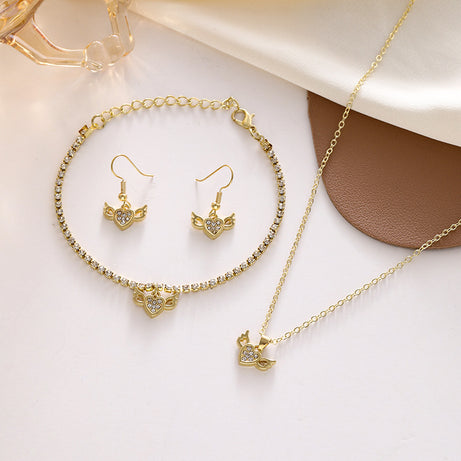 Women's Cross-Border Angel Wings Love Jewelry Set