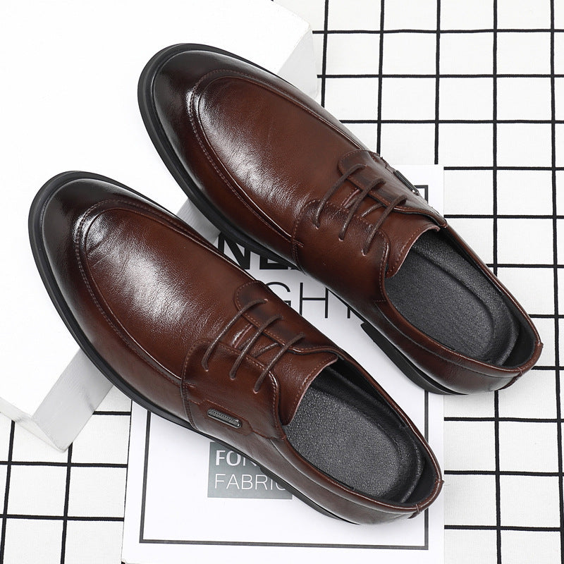 Men's Leather Derby British Style Casual Shoes