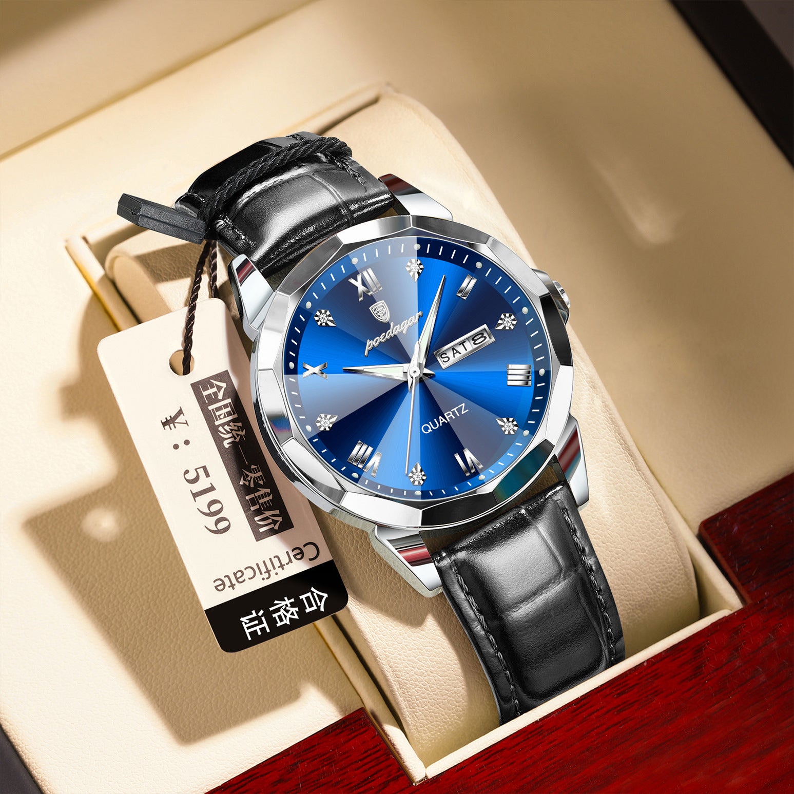 Men's Waterproof Belt Quartz Watch